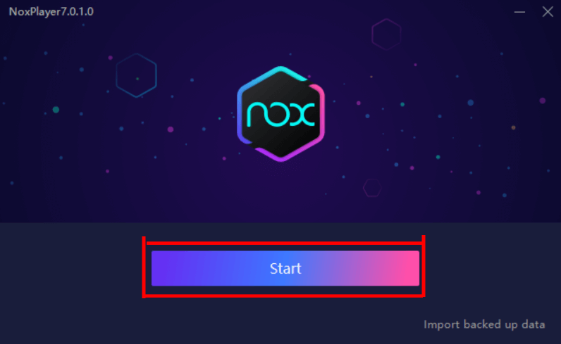 Start open NoxPlayer