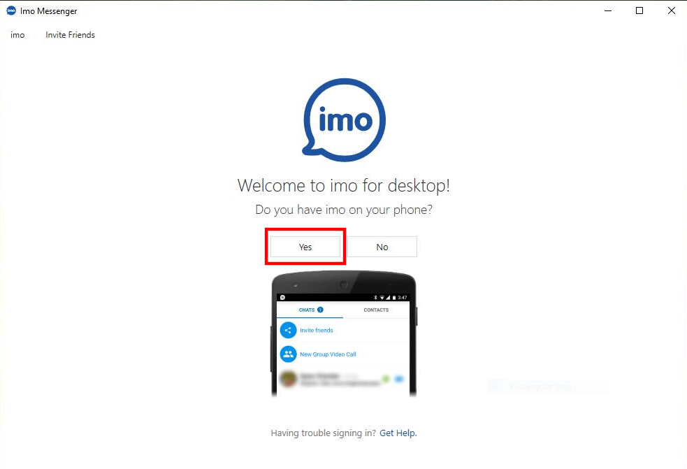 confirm your phone contains IMO