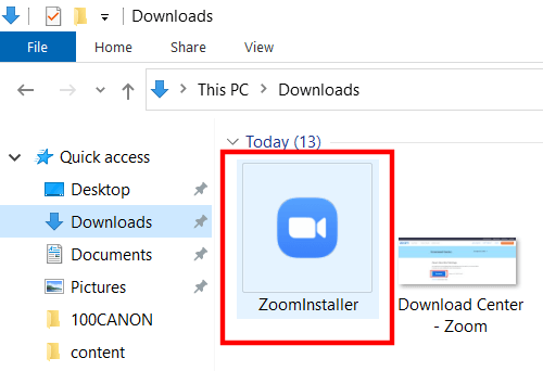 zoom app install file
