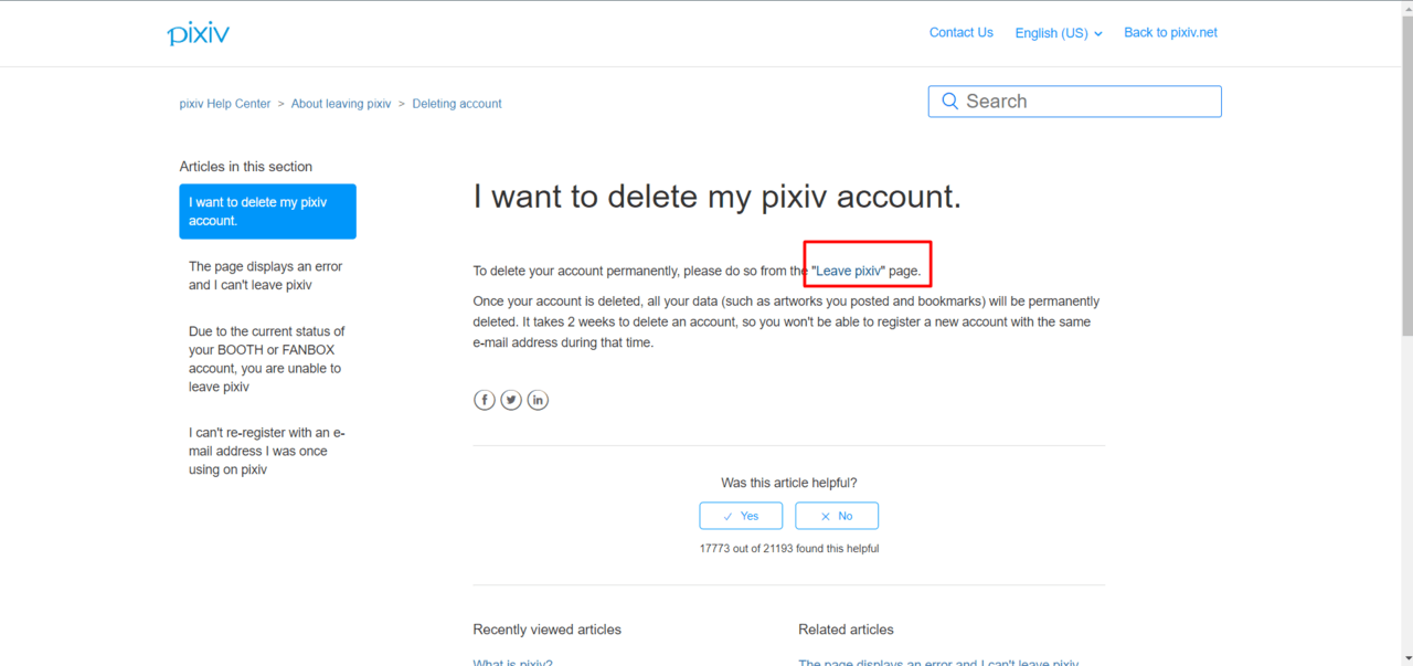 Delete Pixiv Account Via the Website 5