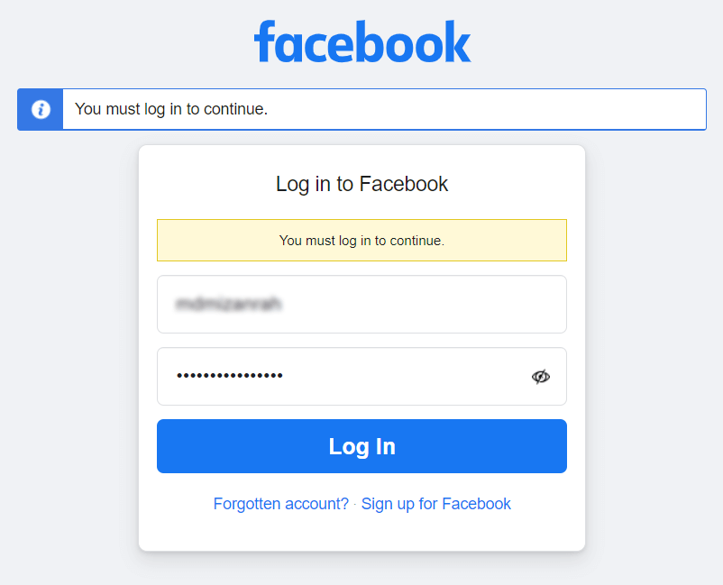 Facebook Messenger account sign in