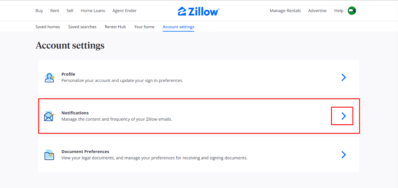 How to Stop Receiving Mails From Zillow on the Website