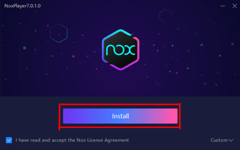 NoxPlayer install start