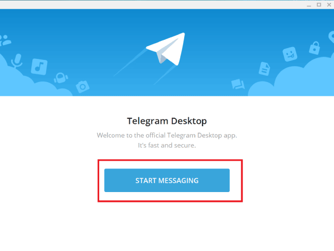 Telegram Start Messaging button