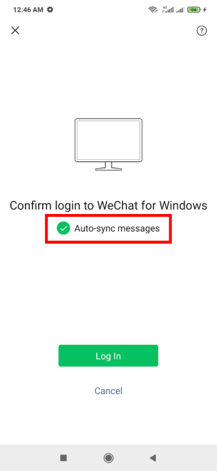 WeChat Auto-sync messages