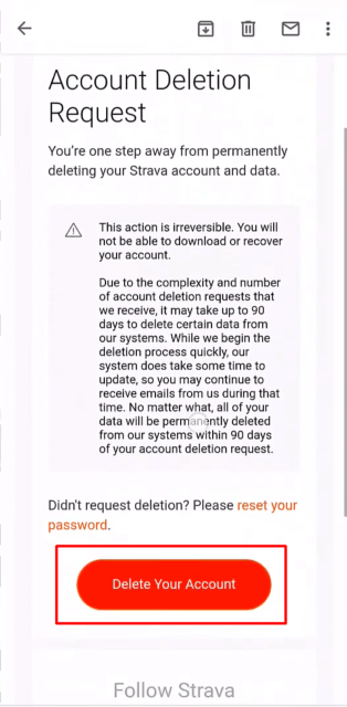How to Delete Strava Account via the Website
