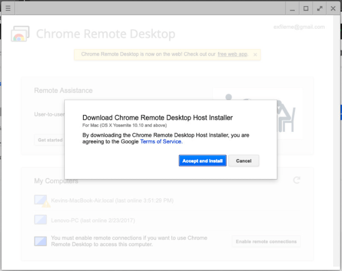 imessage for pc Using Chrome Remote Desktop 1