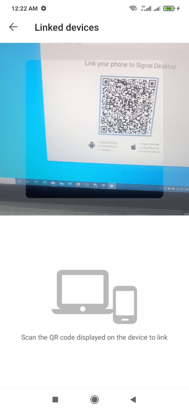 scan QR code on your Desktop app using Mobile app