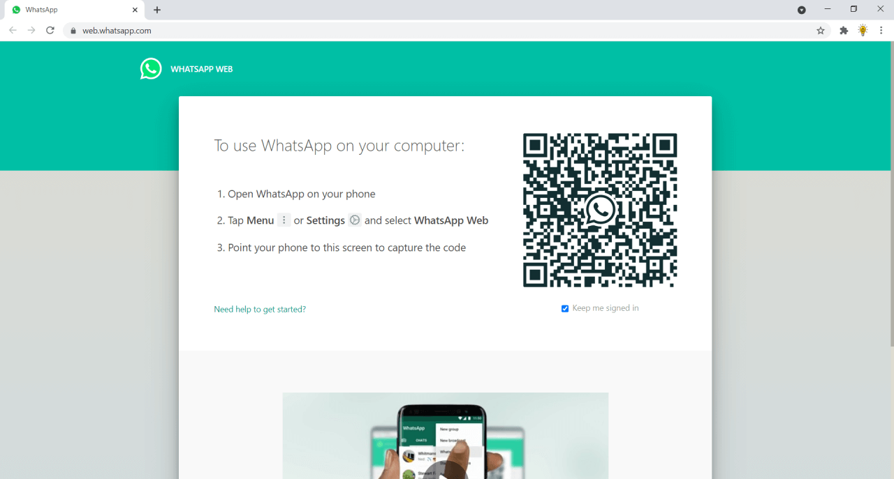 use Whatsapp on Web QR code scan