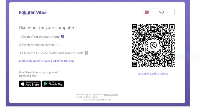 viber QR code to connect PC